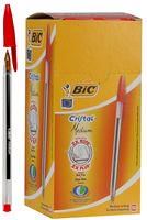 PEN CRISTAL BIC RED 50PK