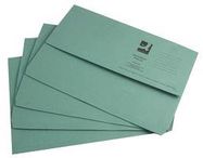 DOCUMENT WALLETS, A4/FOOLSCAP, 50PK GRN