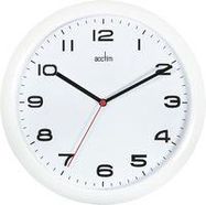 CLOCK QUARTZ 25.5CM WHITE