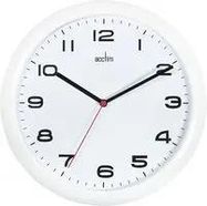 CLOCK QUARTZ 25.5CM WHITE