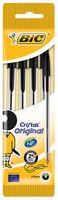 BALLPOINT PEN CRISTAL MED POUCH 4 BLACK