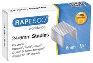 STAPLES, 24/6MM, GALVANISED, BOX OF 1000