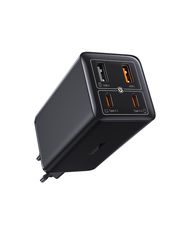 Wall Fast Charger GaN6 Pro 100W 2xUSB-A + 2xUSB-C QC PD with USB-C Cable 1m, Black