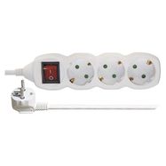 Power Strip SCHUKO with switch – 3 sockets, 3m, 1,5mm²