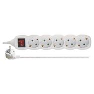 Power Strip SCHUKO with switch – 5 sockets, 3.0m, 1,5mm²