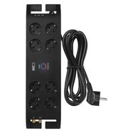 Power strip with surge protection (1800J) 3m 8 sockets, IEC, RJ45 protection black EMOS