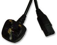 LEAD UK PLUG TO IEC C13 SKT 5A BLK 2.5M