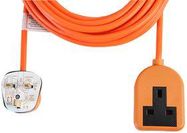 EXTENSION LEAD, 1WAY, ORANGE, 10M