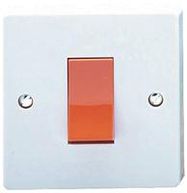 1G 45A COOKER SWITCH WHITE