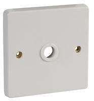 1G CORD OUTLET FLUSH MLD WHITE