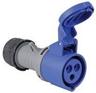 CONNECTOR 250V 16A 2P+E IP44 BLUE