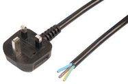 LEAD UK PLUG-BARE END BLK 1.5MM 2M