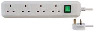 POWER OUTLET STRIP, 4 OUTLET, 1.5M, 240V