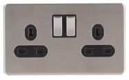 SWITCHED SOCKET, 2-GANG, 13A, 250V