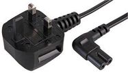 POWER CORD, UK-IEC 60320 C7, 500MM