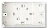 PVC SURFACE BOX, 2-GANG, 2X PUSH-OUTS