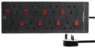 POWER OUTLET STRIP, 8 OUTLET, 250V, 5M