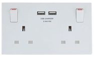 SOCKET 2 GANG 13A WITH 2X USB