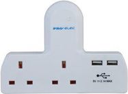 ADAPTOR TWO WAY WITH TWO USB PORTS