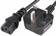 POWER CORD, UK-IEC 60320 C13, 2M, BLACK