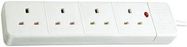 POWER OUTLET STRIP, 4 OUTLET, 2M, 240V