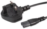 POWER CORD, UK-IEC 60320 C7, 2M, BLACK