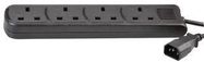 POWER OUTLET STRIP, 4 OUTLET, 2M, 240V