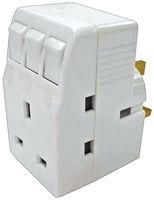 ADAPTOR THREE WAY INDIVUALLY SWITCHED