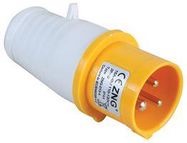 PLUG 16A 110V 2P-E YELLOW