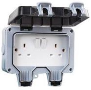 OUTDOOR TWIN SWITCHED DP SOCKET IP66