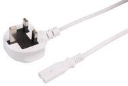 LEAD 13A PLUG TO C7 WHITE 0.5M