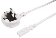 LEAD 13A PLUG TO C7 WHITE 1M