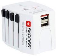 TRAVEL ADAPTER, MUV USB, 2.5A/250V