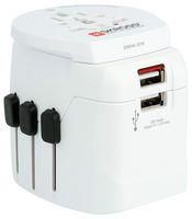 TRAVEL ADAPTER, PRO LIGHT USB, 6.3A/250V