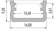 LED Profile LUMINES type A black 1 m