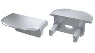 Endcap for LED profile LUMINES type B, grey, with hole, rounded
