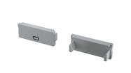 Endcap for LED profile DUAL, grey, 1pc