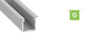Aluminum profile for LED strips recessed, deep, G, 2.02m LUMINES