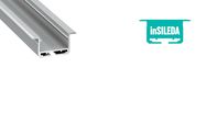 Aluminum profile for LED strips recessed, wide, inSILEDA, 1m LUMINES