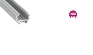 Aluminum profile for LED strips round, thin, MICO, 2.02m LUMINES