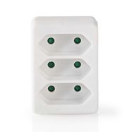 Power Socket Splitter | Type F (CEE 7/7) | 250 V AC 50 Hz | Type C (CEE 7/16) | 250 V AC 50/60 Hz | 2.5 A | 1700 W | White