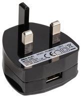 USB CHARGER, 5V 1.2A BLACK