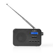 DAB+ Radio | Portable Design | DAB+ / FM | 1.3 " | Black Blue Screen | Battery Powered / USB Powered | Digital | 3.6 W | Bluetooth® | Headphone output | Alarm clock | Sleep timer | IP20 | Black