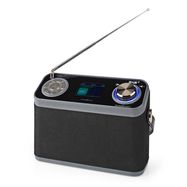 DAB+ Radio | Table Design | DAB+ / FM | 2.4 " | Colour Screen | Battery Powered / Mains Powered | Digital | 24 W | Bluetooth® | Headphone output | Alarm clock | Sleep timer | IP20 | Carrying handle | Black