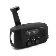Emergency Radio | Table Design | AM / FM | Powerbank function | Accu Powered / Hand Crank / USB Powered | Black