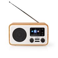 Internet Radio | Table Design | Bluetooth® / Wi-Fi | DAB+ / FM / Internet | 2.4 " | Colour Screen | 7 W | Remote controlled | App controlled | Alarm clock | Sleep timer | Brown / White