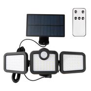 LED solar floodlight with solar panel, motion sensor and remote controller, 8W 600lm, 6000K, 2400mAh