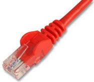 LEAD, CAT 5E SNAGLESS UTP, RED 0.2M