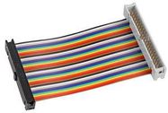 RIBBON CABLE, RAINBOW, M-F, 40WAY, 100MM