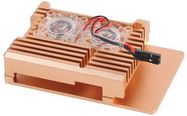 ACTIVE HEATSINK CASE, PI4, GOLD